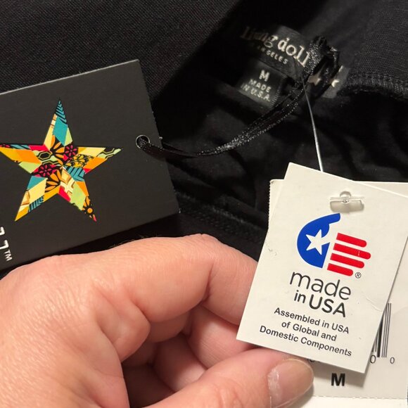 Living Doll Los Angeles Women's Black Elastic Waist Skirt ~ Medium ~ NWT - Picture 4 of 4